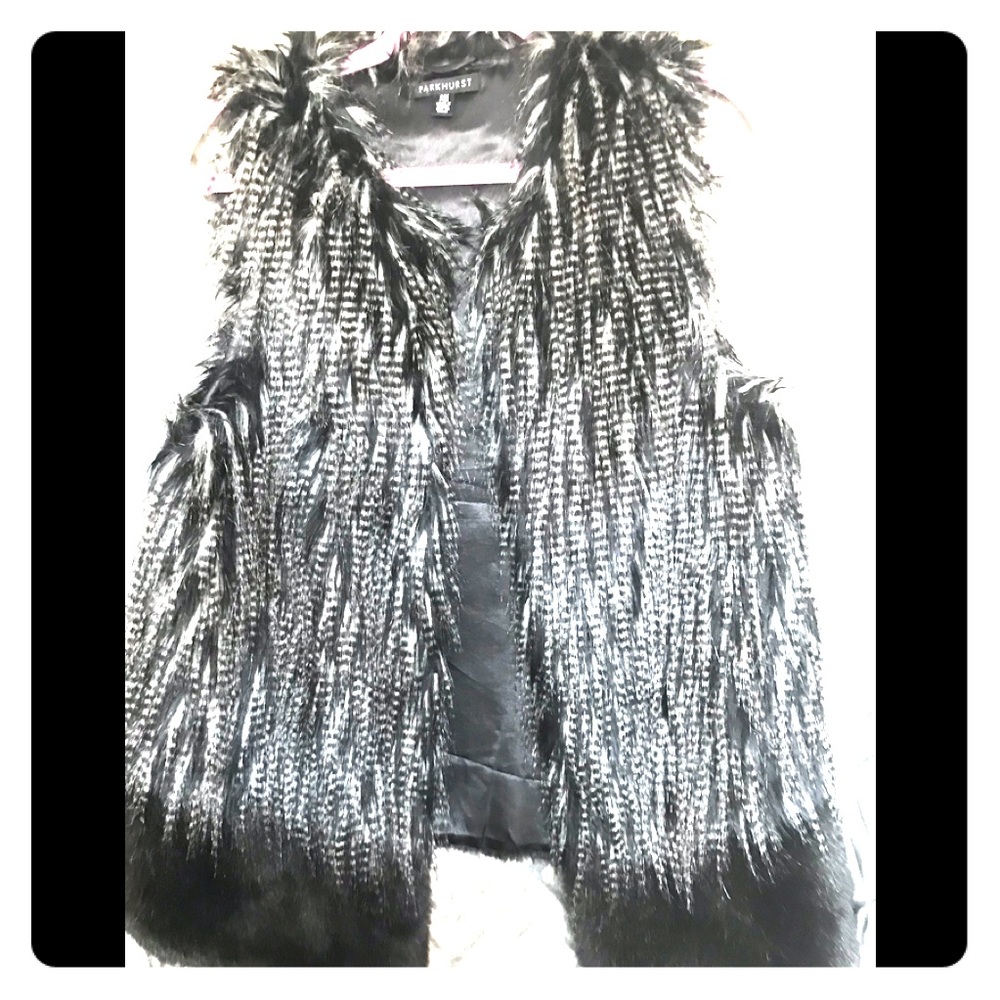 Parkhurst feathered vest , gorgeous design.